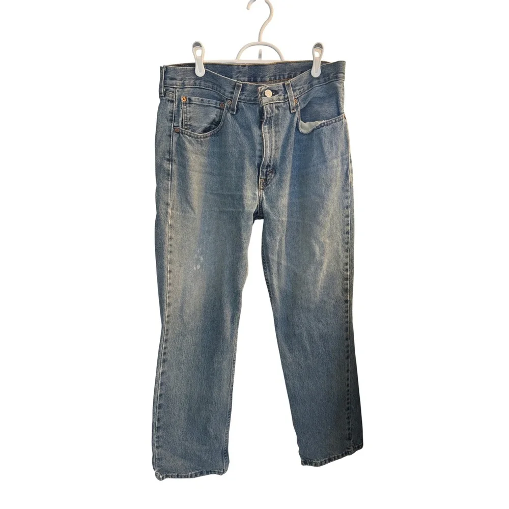 Levi's Jeans Mens 34x28 Blue 516 Straight Leg‎ Medium Wash Denim 100% Cotton